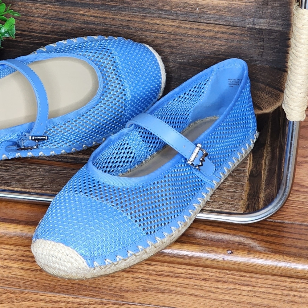 MICHAEL Michael Kors Women's Lynn Blue Mesh Ballet Espadrille Size 10 - Picture 6 of 11